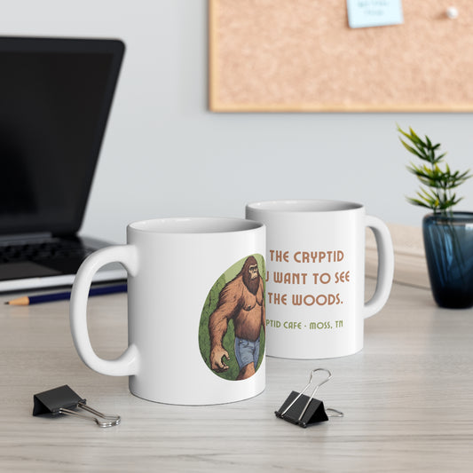 Bigfoot in Jorts • Ceramic Mug 11oz